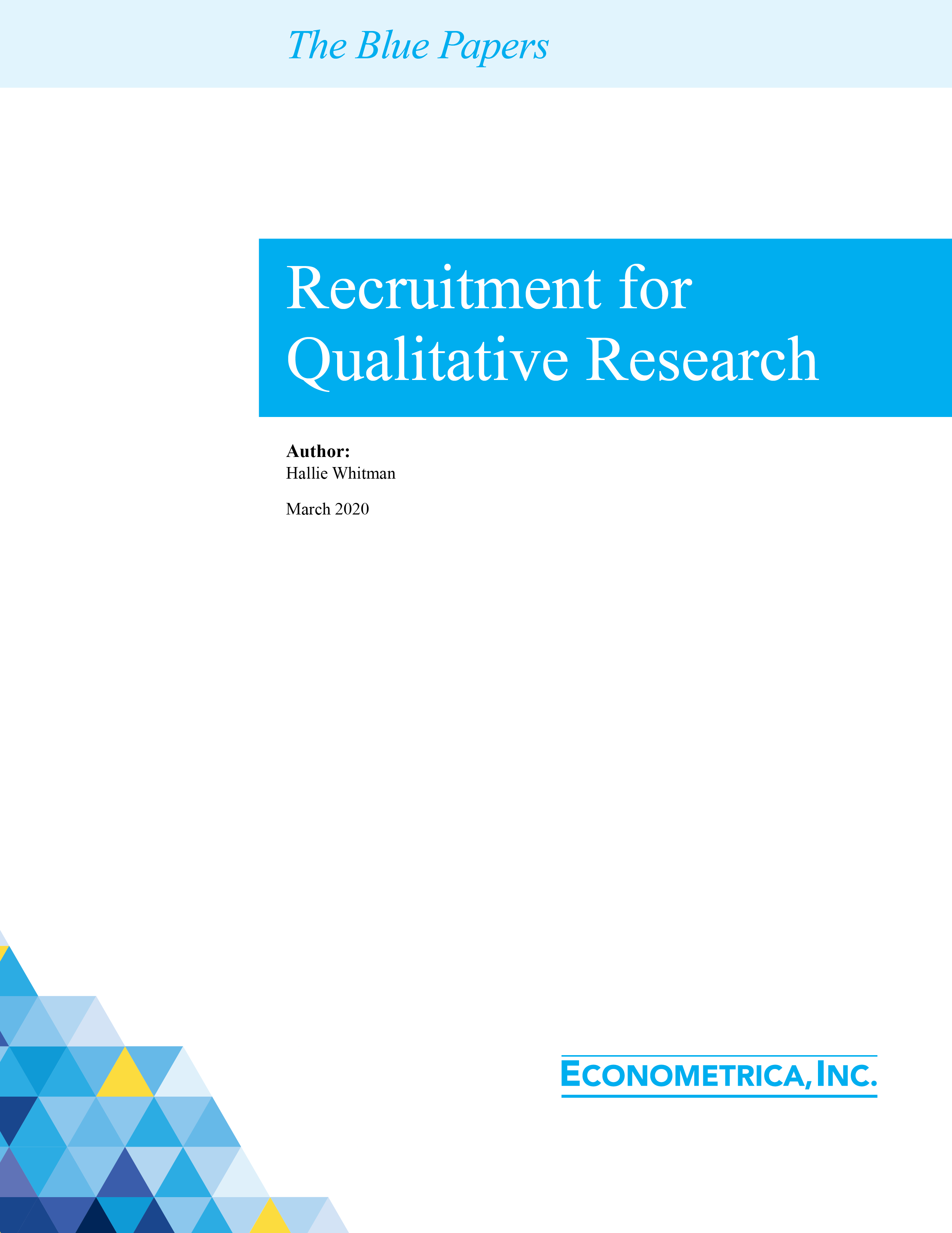 Recruitment for Qualitative Research March2020 1