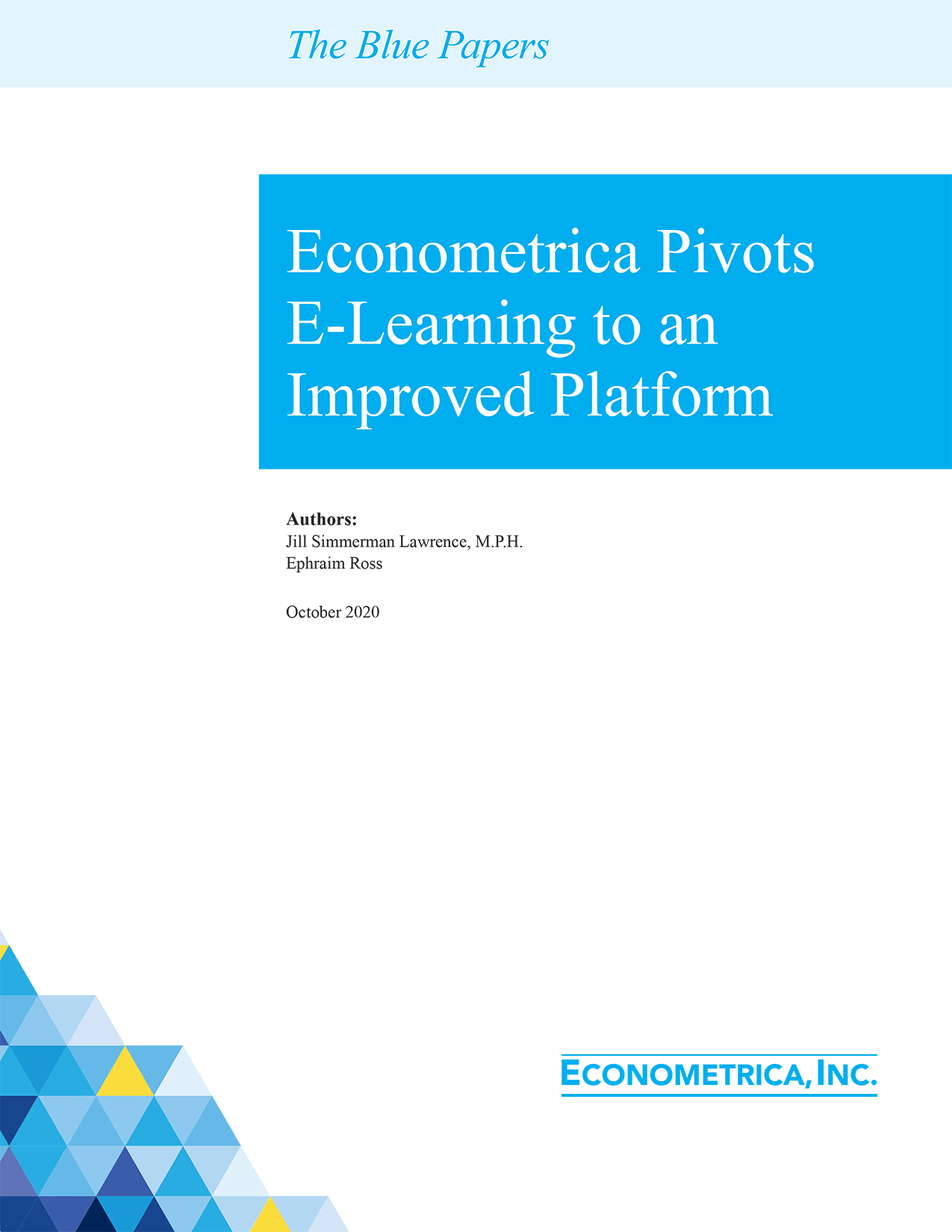 Econometrica Pivots E Learning
