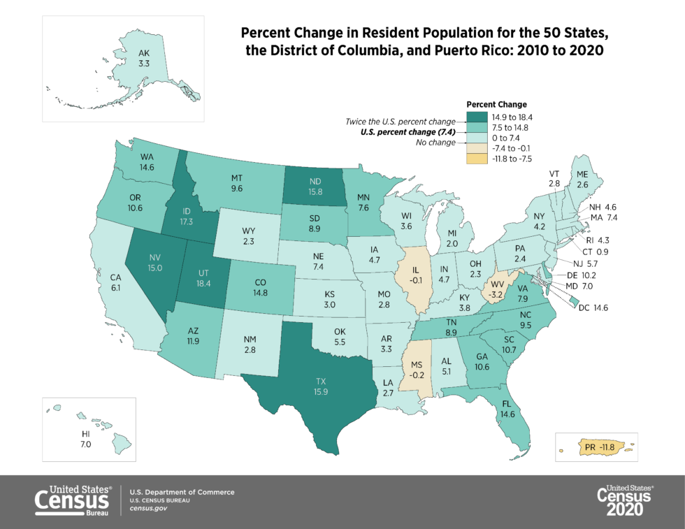 Census Announces Results Of 2020 Census Population Counts For