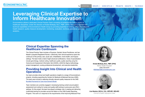 Econometrica’s Health Group Expands Clinical Expertise