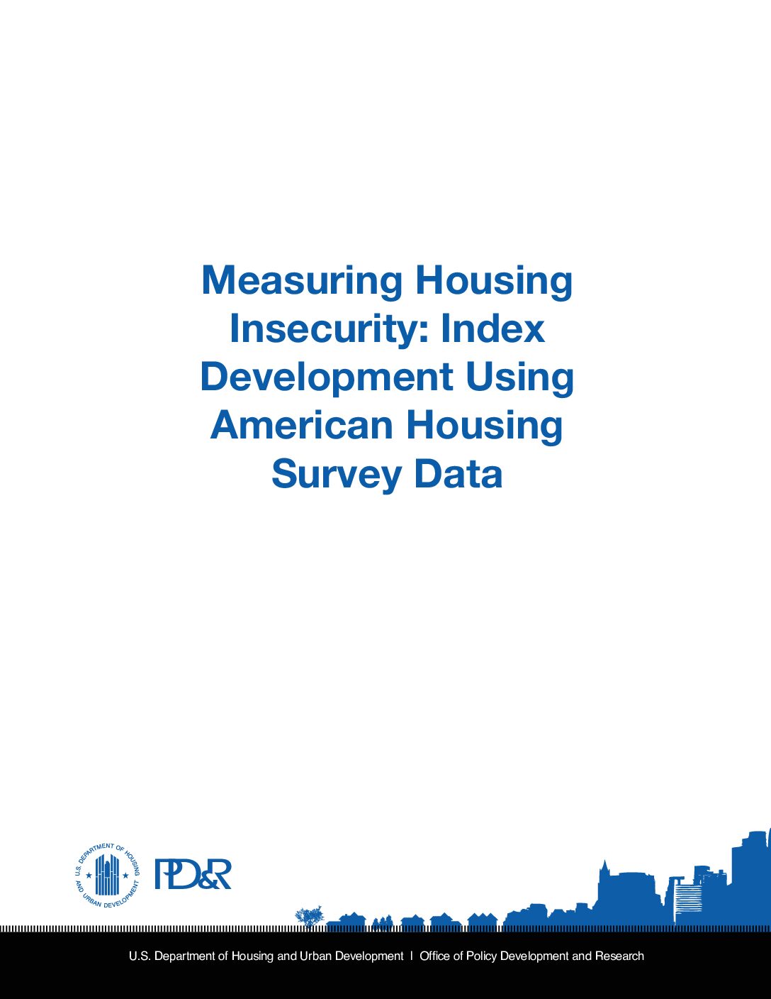 Measuring Housing Insecurity Index Development Using AHS Data 1 pdf